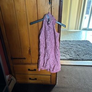 Candie's Pink Lace Backless Dress